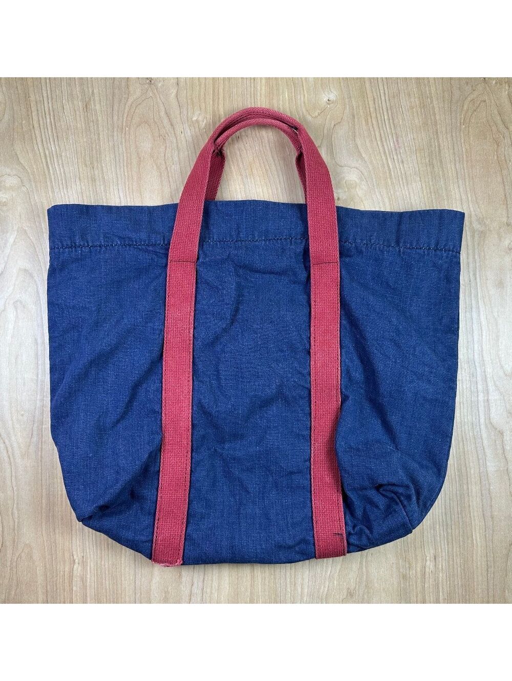 Vintage 60s Boyt Denim tote bag dark wash iowa falls utility workwear indigo